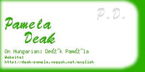 pamela deak business card